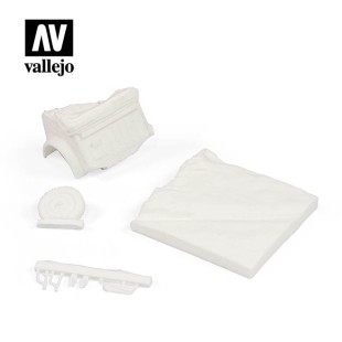 Модель для покраски "Vallejo" Задняя часть автомобиля KUBELWAGEN 1/35, неокрашенная