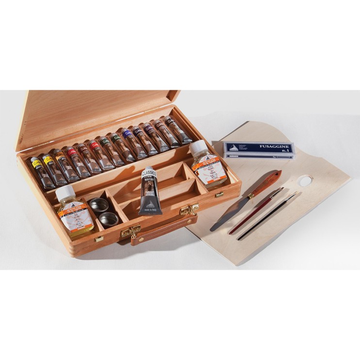 Набор масляных красок Maimeri "Classico" 20 мл 13 цветов + аксессуары (0399074)