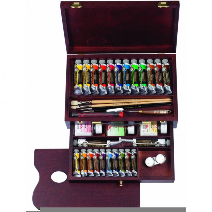 Набор масляных красок Rembrandt "Master" 24 тубы + аксессуары