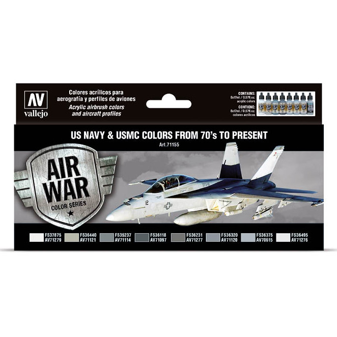 Набор 8 красок Model Air "US Navy&USMC" 71.155