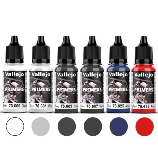 6 грунтов "Primers" №600, 601, 603, 607, 625, 632, 18мл