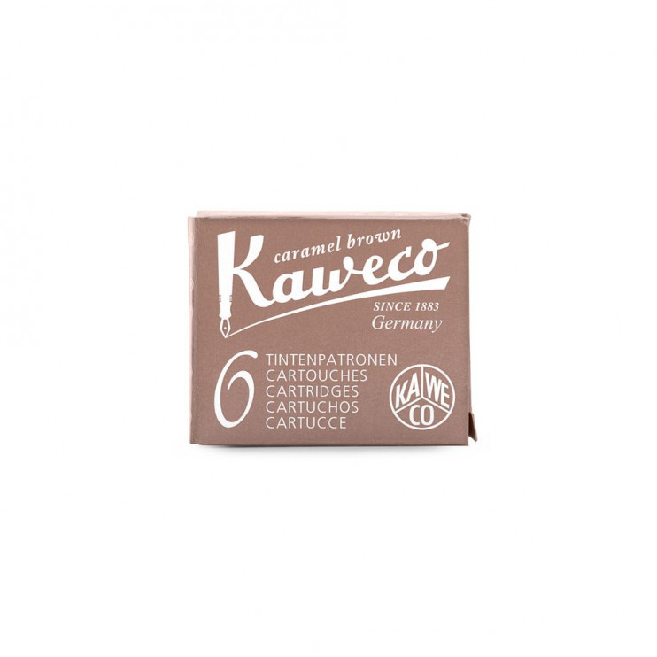 Картридж для перьевой ручки "KAWECO" Caramel brown/ карамельно-коричневый, 6 штук (10000259)