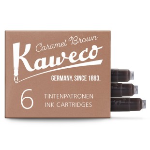 Картридж для перьевой ручки "KAWECO" карамельно-коричневый, 6 штук