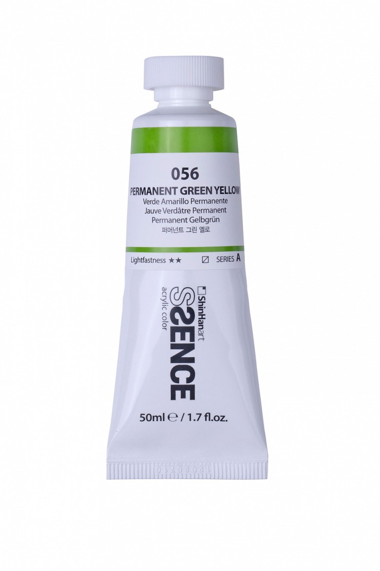 Краска акриловая Shinhan "Essence" №56 Желто-зеленый устойчивый, туба 50мл