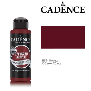 Краска акриловая Cadence "Hybrid" 70мл №H55 бордо