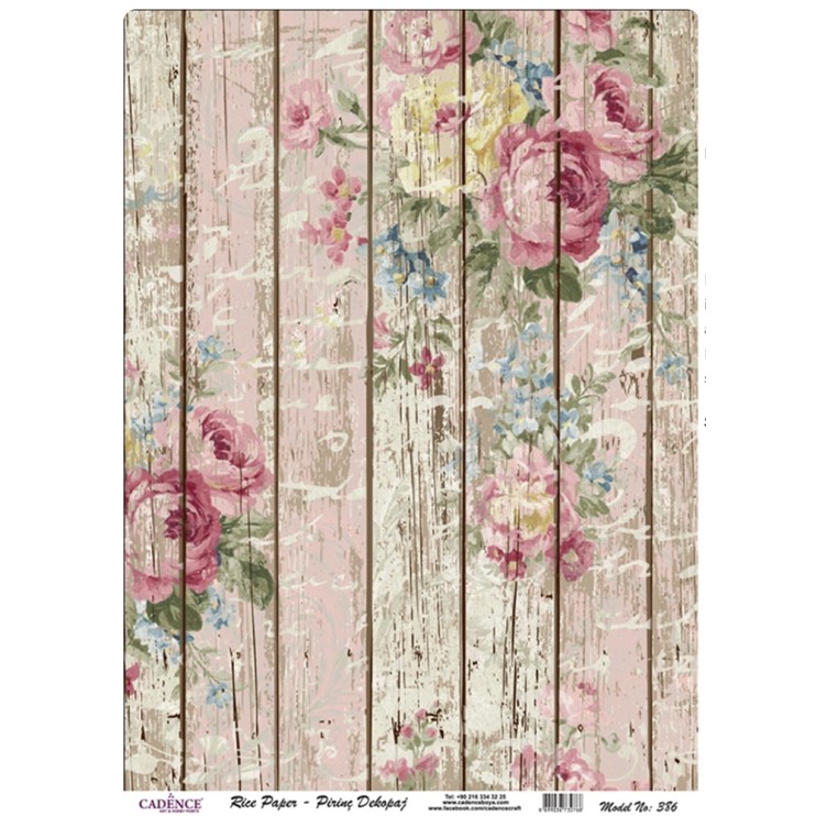 Рисовая карта "Rice paper" 30х42см, RDP386 доски пионы шебби