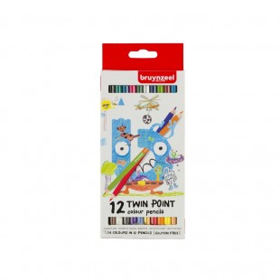 Набор двухцветных карандашей Bruynzeel "Twin Point" 12 штук в картонной упаковке
