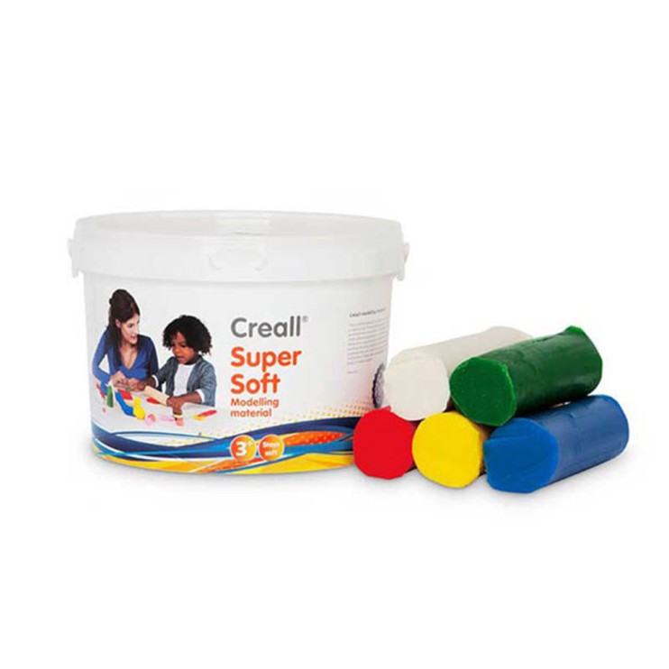 Пластилин супермягкий Creall "Super Soft" 5 цветов базовых, 1750гр (25020)