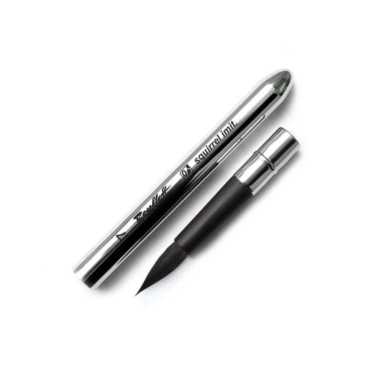 Кисть круглая имитация Белки "PF1-07,0VT" №7 складная металлическая ручка