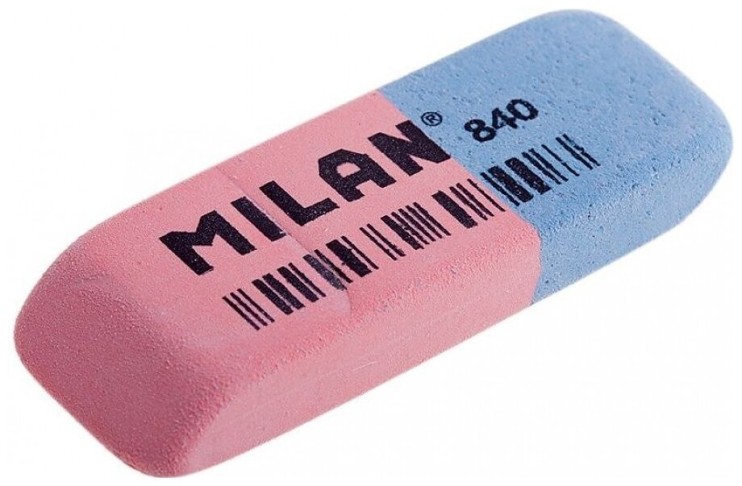 Ластик каучуковый Milan "840" двойной прямоугольный (5,2 х 1,9 х 0,8 см)