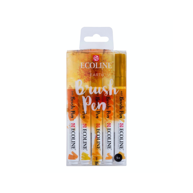 Набор акварельных маркеров "Ecoline" 5 цветов (земляные цвета)