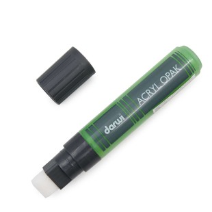 Акриловый маркер Darwi "Acryl Opak" №612 Зеленый прочный, наконечник 15 мм (0220015612)