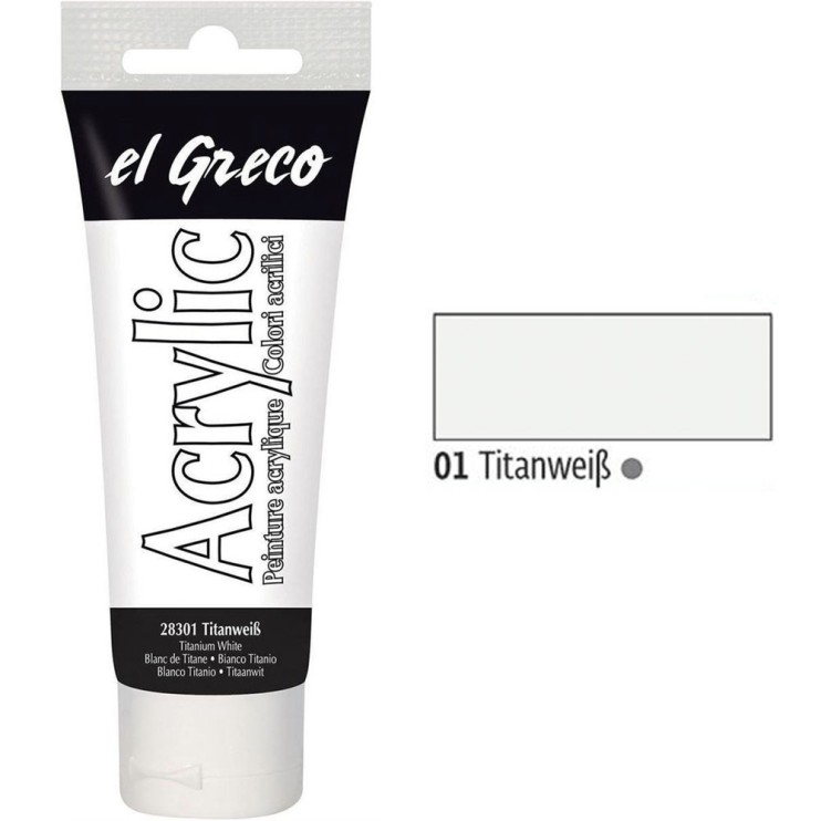 Акрил глянцевый Kreul "El Greco" №01 Белила титановые, 75мл