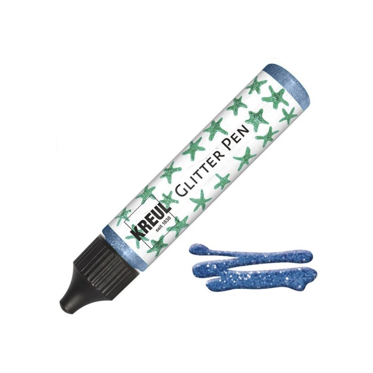Контур универсальный с глиттером Kreul "Glitter Pen" 29мл, синий