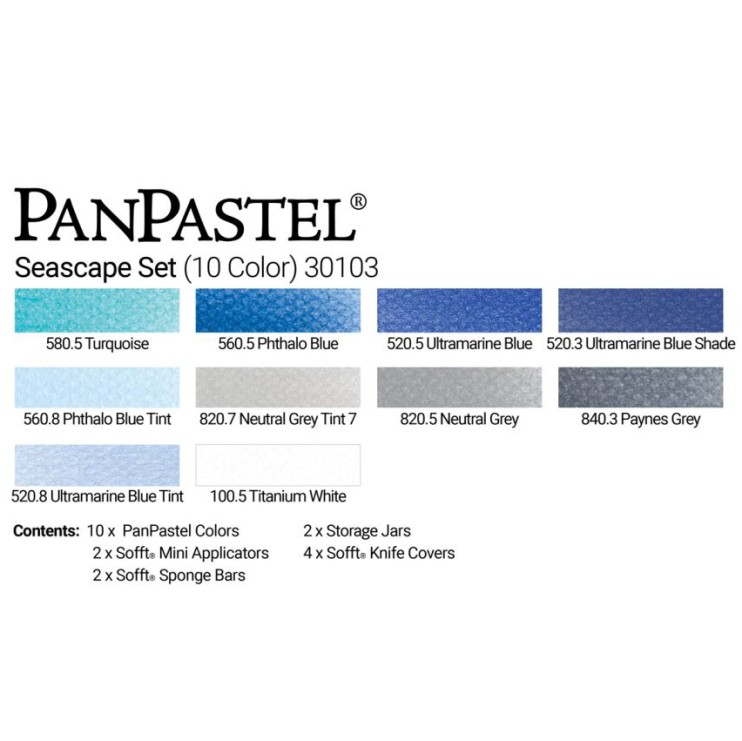 Набор сухой пастели PanPastel "Seascape" 10 цветов PP30103