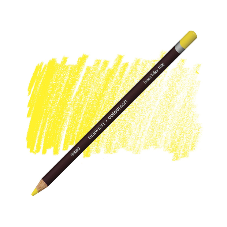 Карандаш цветной Derwent "Coloursoft" C030 Желтый лимонный (0700955)