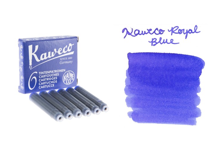 Картридж для перьевой ручки "KAWECO" Royal blue/ королевский синий, 6 штук (10000256)