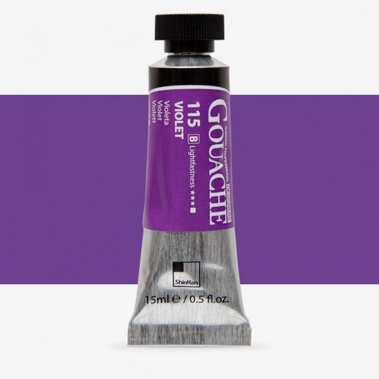 Гуашь Shinhan "Designers GOUACHE" №115(B) Violet (Фиолетовый), туба 15мл