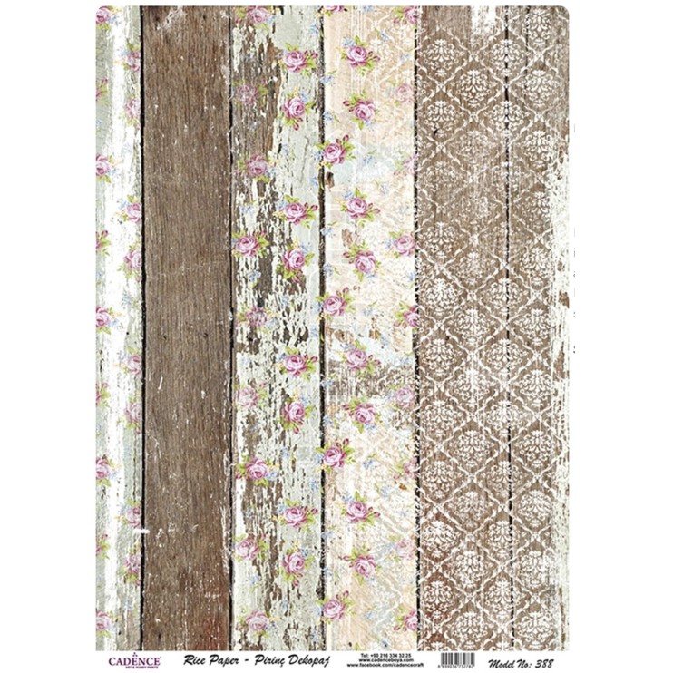 Рисовая карта "Rice paper" 30х42см, RDP388 доски розы орнамент