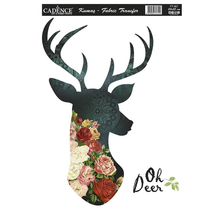Трансфер по ткани 25х35см FT-067 олень