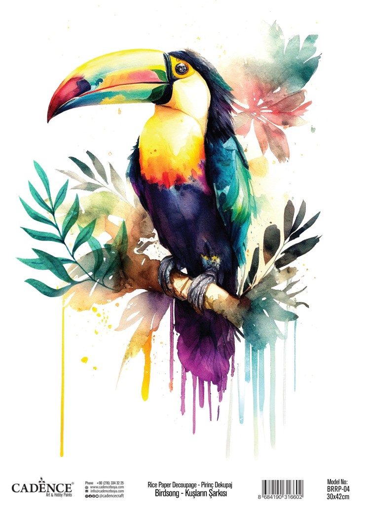 Рисовая декупажная карта "Cadence" 30х42см, BRRP-04