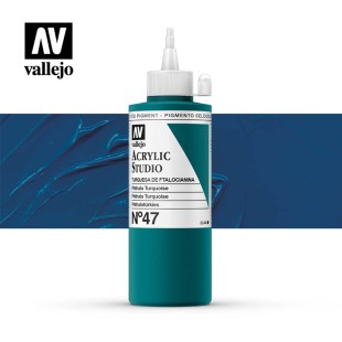Акриловая краска Vallejo "Studio" #47 Phthalocyanine Turquoise (Бирюзовый), 200мл