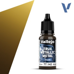 Краска акрил Vallejo "True Metallic Metal" 77.142 Radiant Yellow, 18мл (серия Shade)