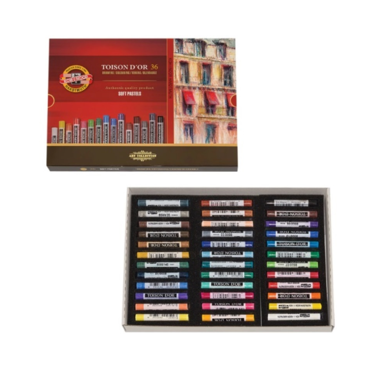 Набор сухой мягкой пастели Koh-i-noor "Toison D`or" 36 цветов в картонной упаковке