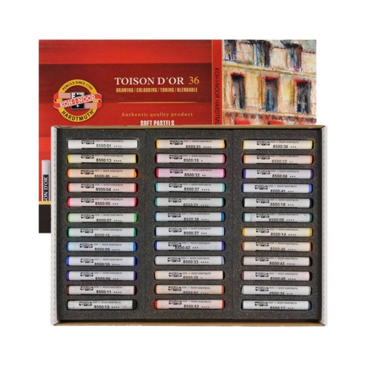 Набор сухой мягкой пастели Koh-i-noor "Toison D`or" 36 цветов в картонной упаковке