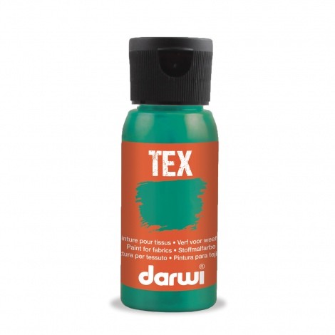 Краска по ткани Darwi "Tex fabric paints" 626 dark green (Темно-зеленая), 50мл (0100030626)