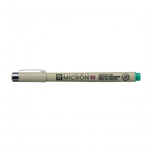 Ручка капиллярная Sakura "Pigma Micron" 03 Зеленый