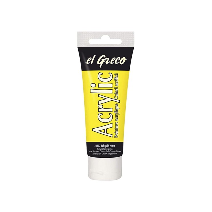 Акрил глянцевый Kreul "El Greco" №02 Желтый лимонный, 75мл