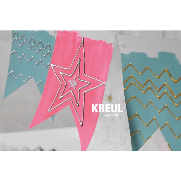 Контур универсальный с глиттером Kreul "Glitter Pen" ЗЕЛЕНЫЙ СВЕТЛЫЙ / 29мл