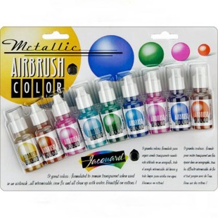 Набор из 8 красок "Airbrush Color" + бесцветный лак по 14мл