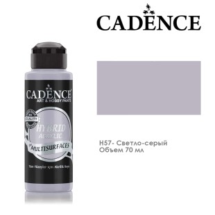 Краска акриловая Cadence "Hybrid" 70мл №H57 светло-серый