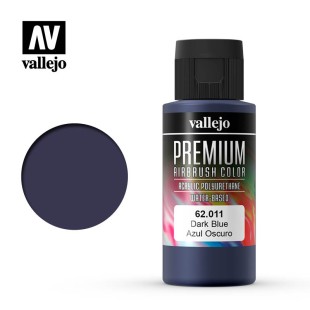 Краска для аэрографии Vallejo "Premium" цвет 62.011 (Dark Blue), 60 мл