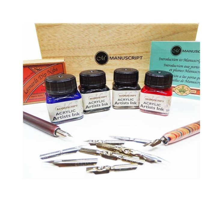 Набор для каллиграфии Manuscript "Calligraphy Artist" в деревянной шкатулке