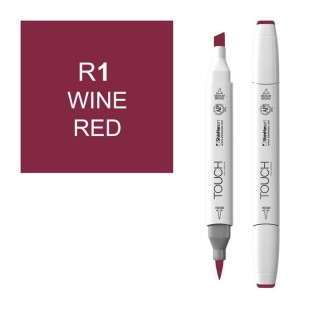 Маркер Touch Twin "Brush" цвет R1 (wine red)