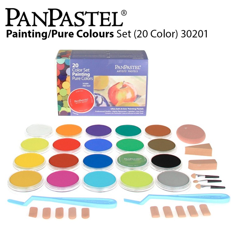 Набор сухой пастели PanPastel "Pure Colors" 20 цветов PP30201