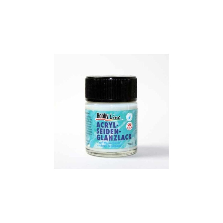 Водно-акриловый лак Hobby line "Acryl Seiden-Glanzlack" сатиновый, 50мл