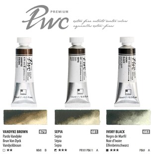 Краска акварельная SH "PWC" 3 тубы (№679, 681, 633) по 15мл