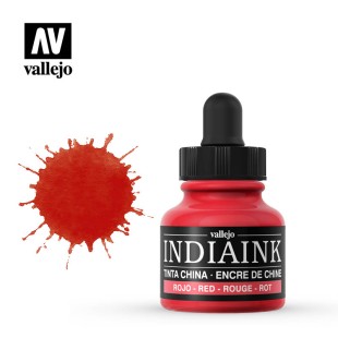 Чернила для каллиграфии Vallejo "INDIAN INK" 314 Red, 30 мл
