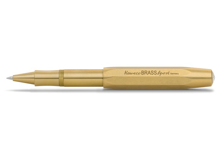 Ручка-роллер Kaweco "Brass Sport" F (0,7мм), Brown + доп. стержень (10000921)