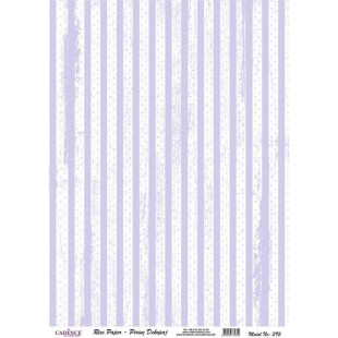 Рисовая карта для декупажа Cadence "Rice paper" 30х42см, RDP395 полоски лаванда