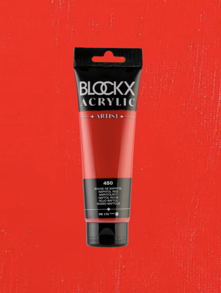 Акрил Blockx Artist №450 Naphtol red/ Нафтол красный, 250мл