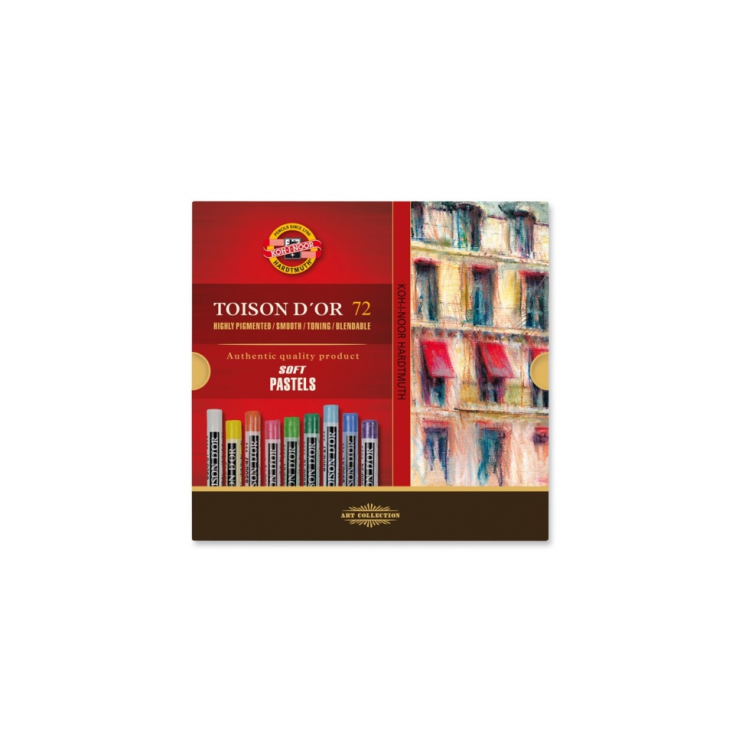Набор сухой мягкой пастели Koh-i-noor "Toison D`or" 72 цвета в картонной упаковке