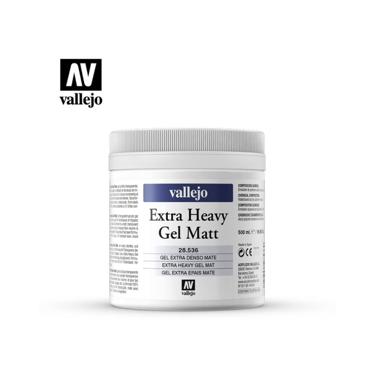 Гель экстра плотный Vallejo "Extra Heavy Gel" 28.536 матовый, 500мл