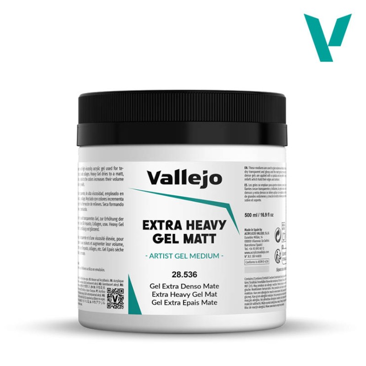 Гель экстра плотный Vallejo "Extra Heavy Gel" 28.536 матовый, 500мл