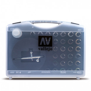 Аэрограф с красками Vallejo "Model Air Basic Colors & Airbrush" 71.172, 30 предметов