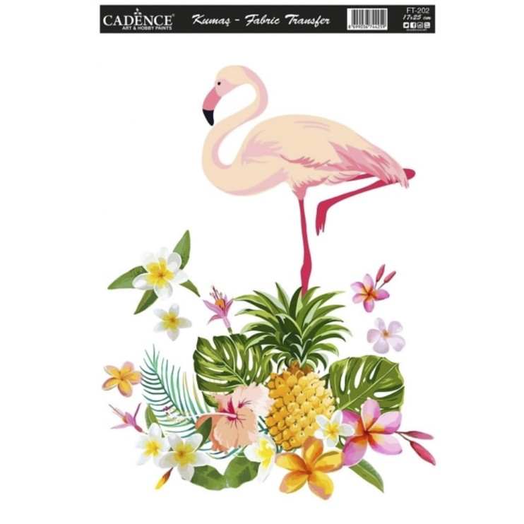 Трансфер по ткани 17х25 см, TM-202 фламинго